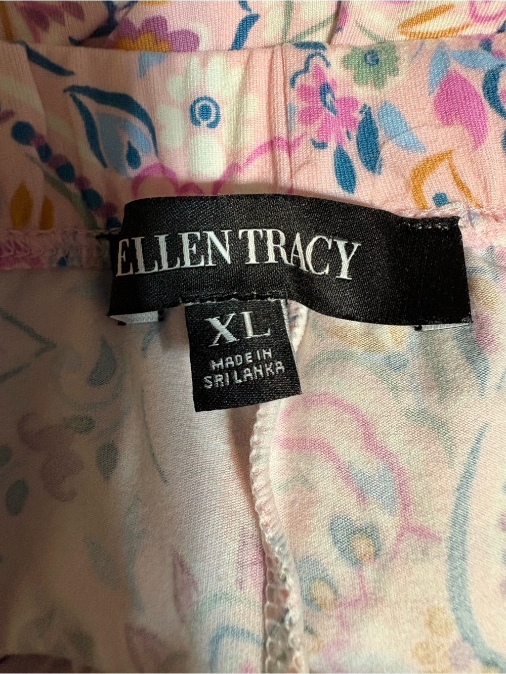 NWT Ellen Tracy Pink Paisley V-Neck Short Sleeve Pajama Set Size XL - Picture 11 of 16